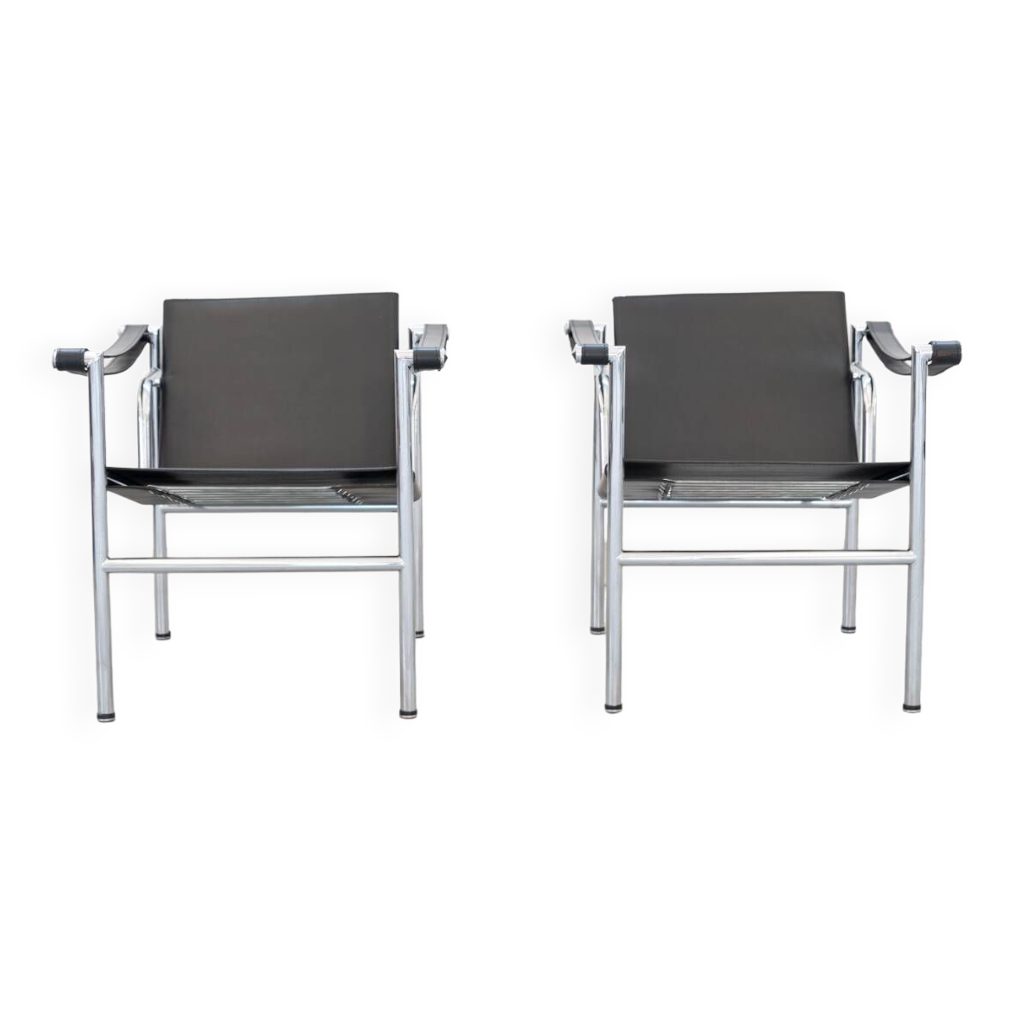 Pair of LC1 armchairs by Le Corbusier, for Cassina 1970