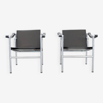 Pair of LC1 armchairs by Le Corbusier, for Cassina 1970