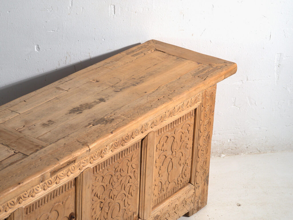 Antique enfilade carved from fir wood – China, circa 1930