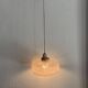 Vintage 1930s suspension pink clouded glass chandelier - 60 cm
