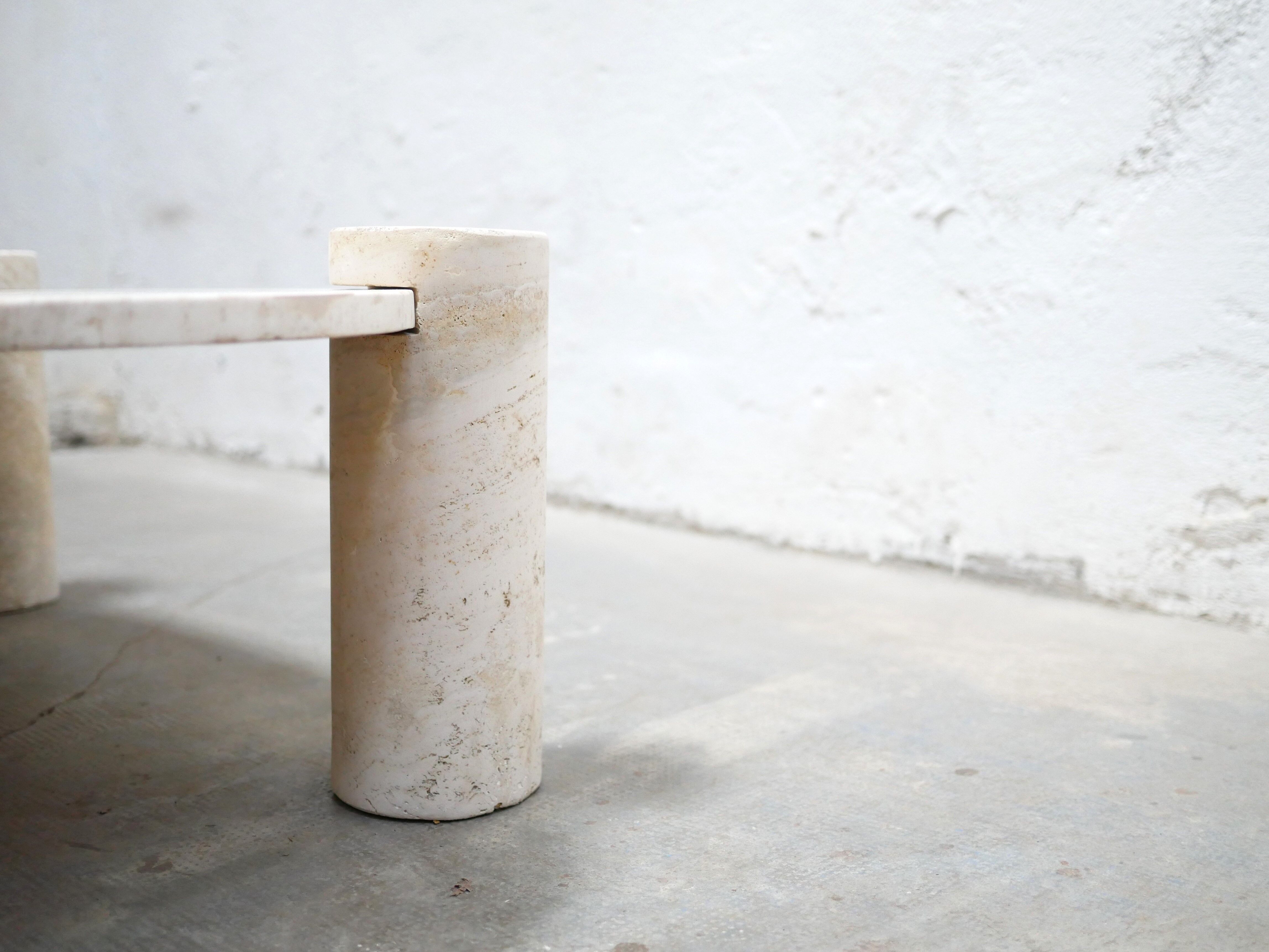 Vintage travertine coffee table