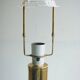 Giant vintage brass table lamp in cylindrical column design. Denmark 1960s