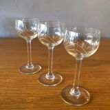 10 Meisenthal crystal glasses