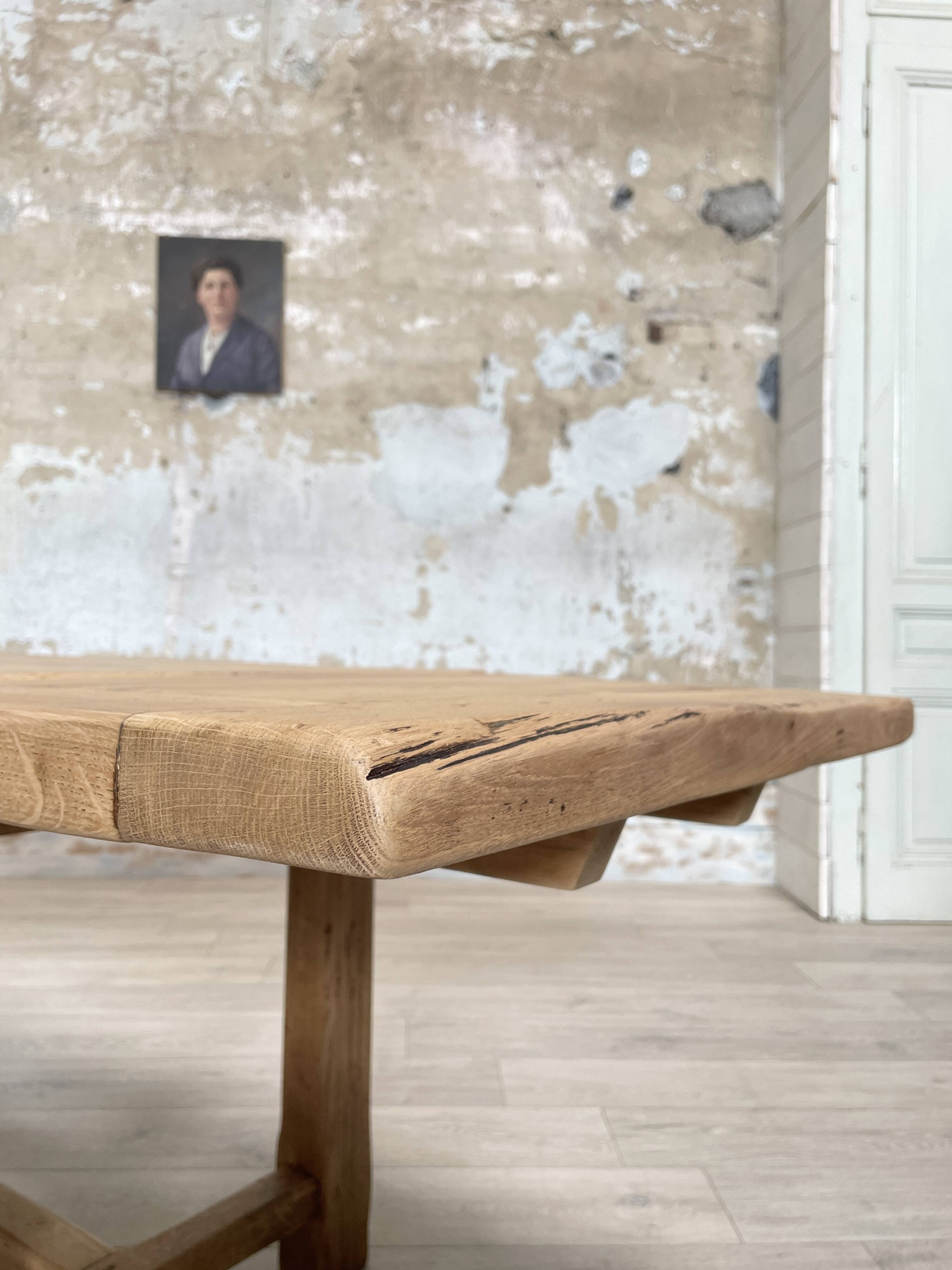 Solid oak farm table