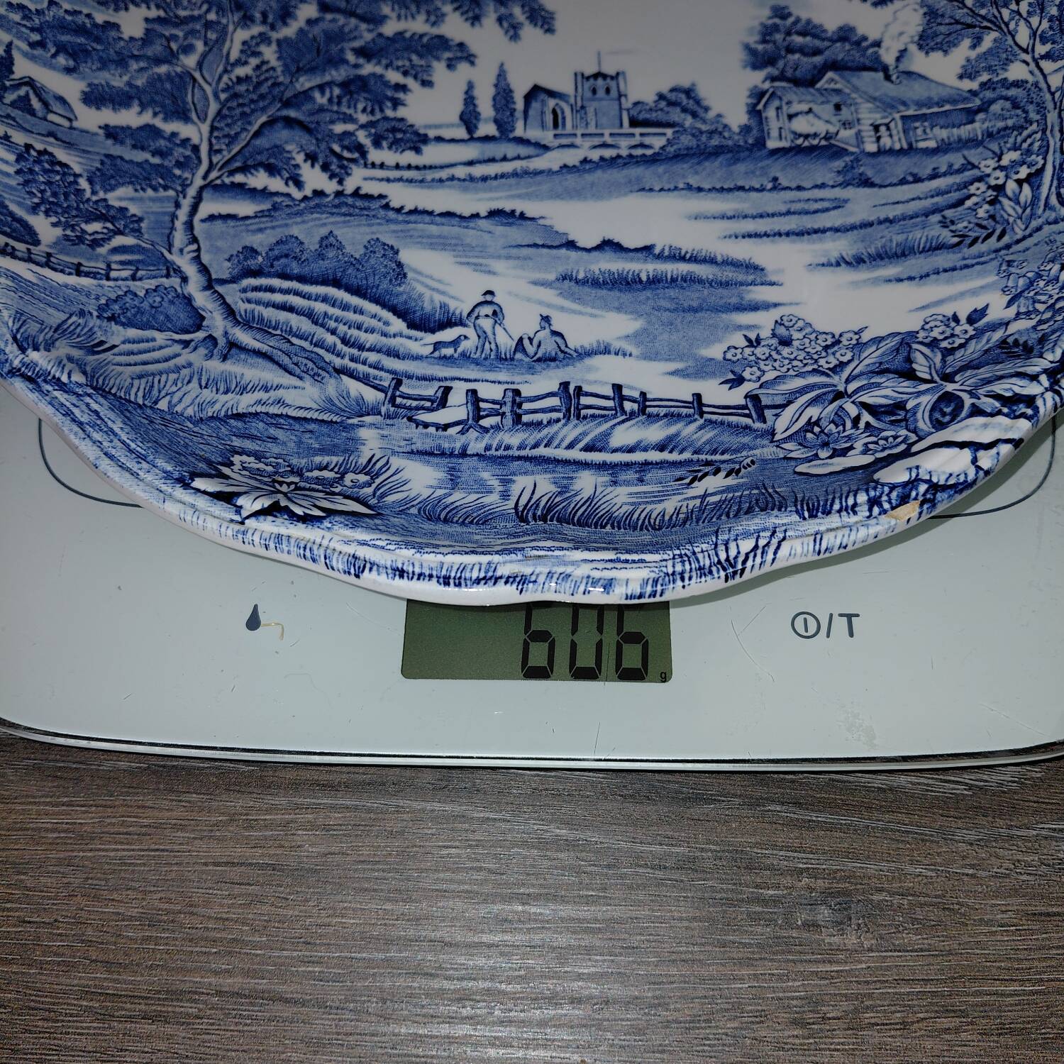 Lunéville porcelain - blue landscape plate