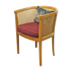 Armchair convertible in caning