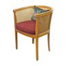 Armchair convertible in caning