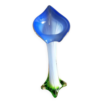 Vase soliflore en pâte de verre Murano forme arum