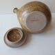 Small teapot in pyrite stoneware ceramic signed NC (Signature to be identified)