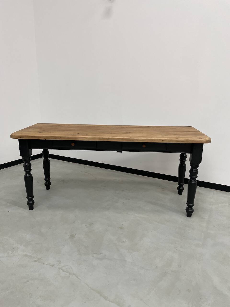 Farm table desk turned legs