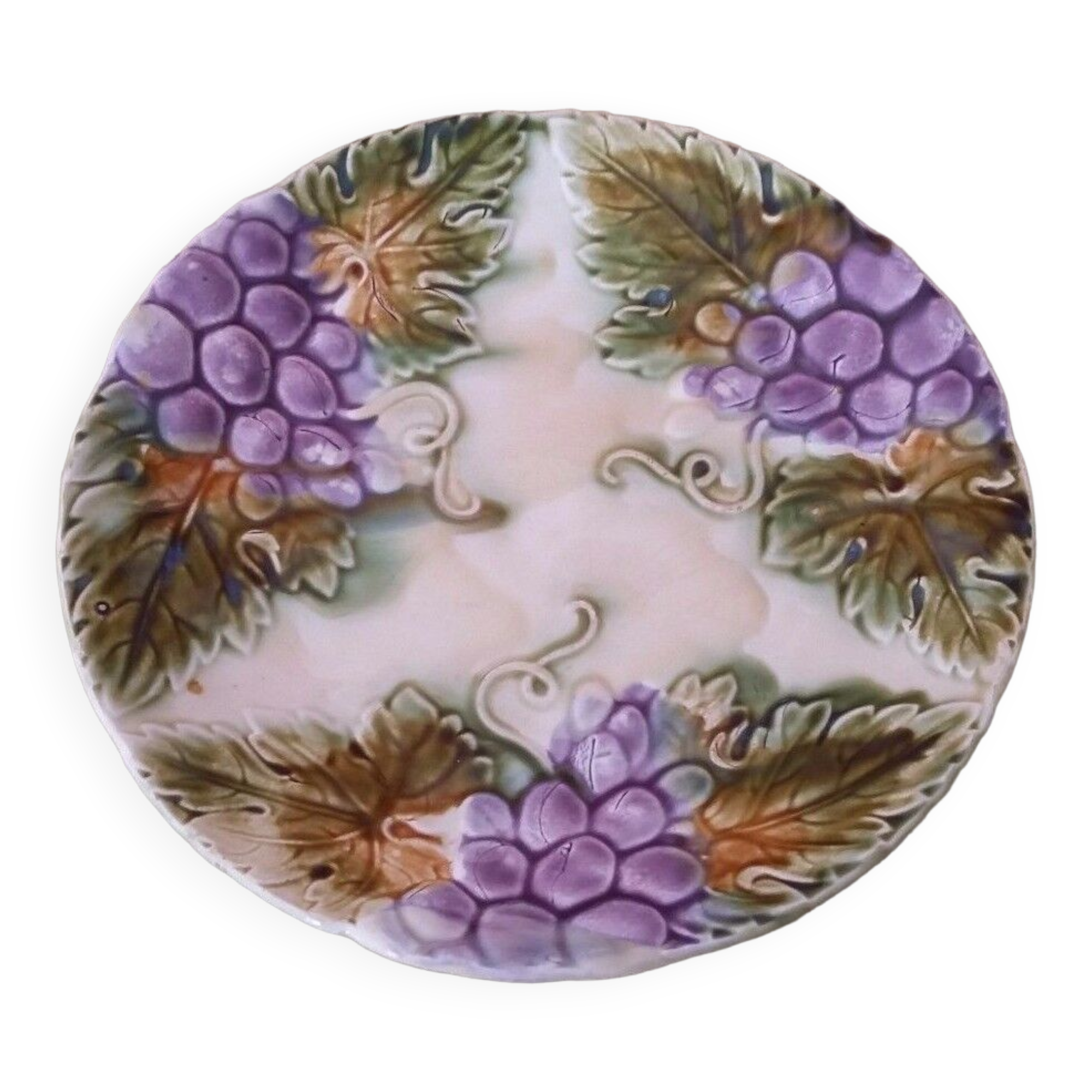Plate slurry bunches of grapes Onnaing late nineteenth century