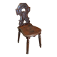 Lorraine nineteenth century chair in solid oak richly carved regency style