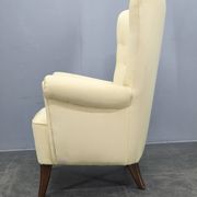 1950s Danish High Back Wing Lounge Chair Newly Reupholstered