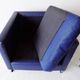 De Sede DS118 pair of blue leather club chairs