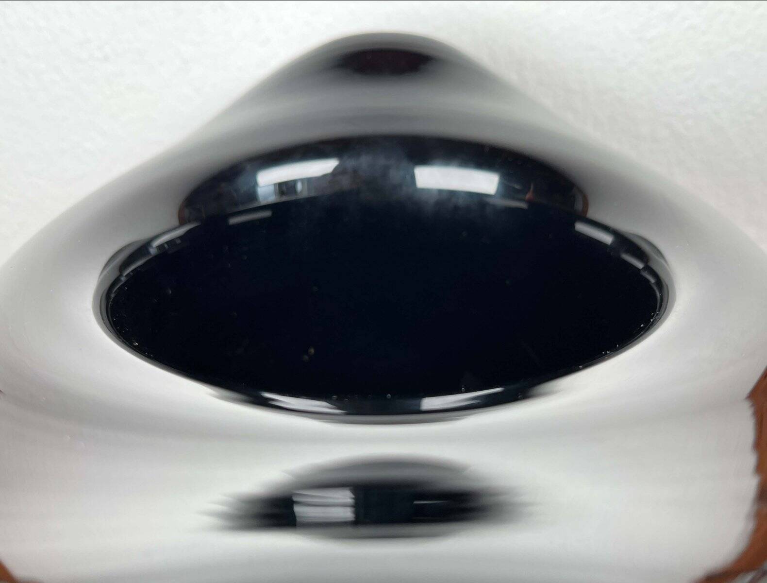 Vintage Italian vase top hat in Murano glass, 1980s.