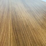 Table scandinave ronde Baumann vintage à pied central étoile extensible