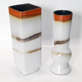 Pair of matching vases 1960's fat lava Germany