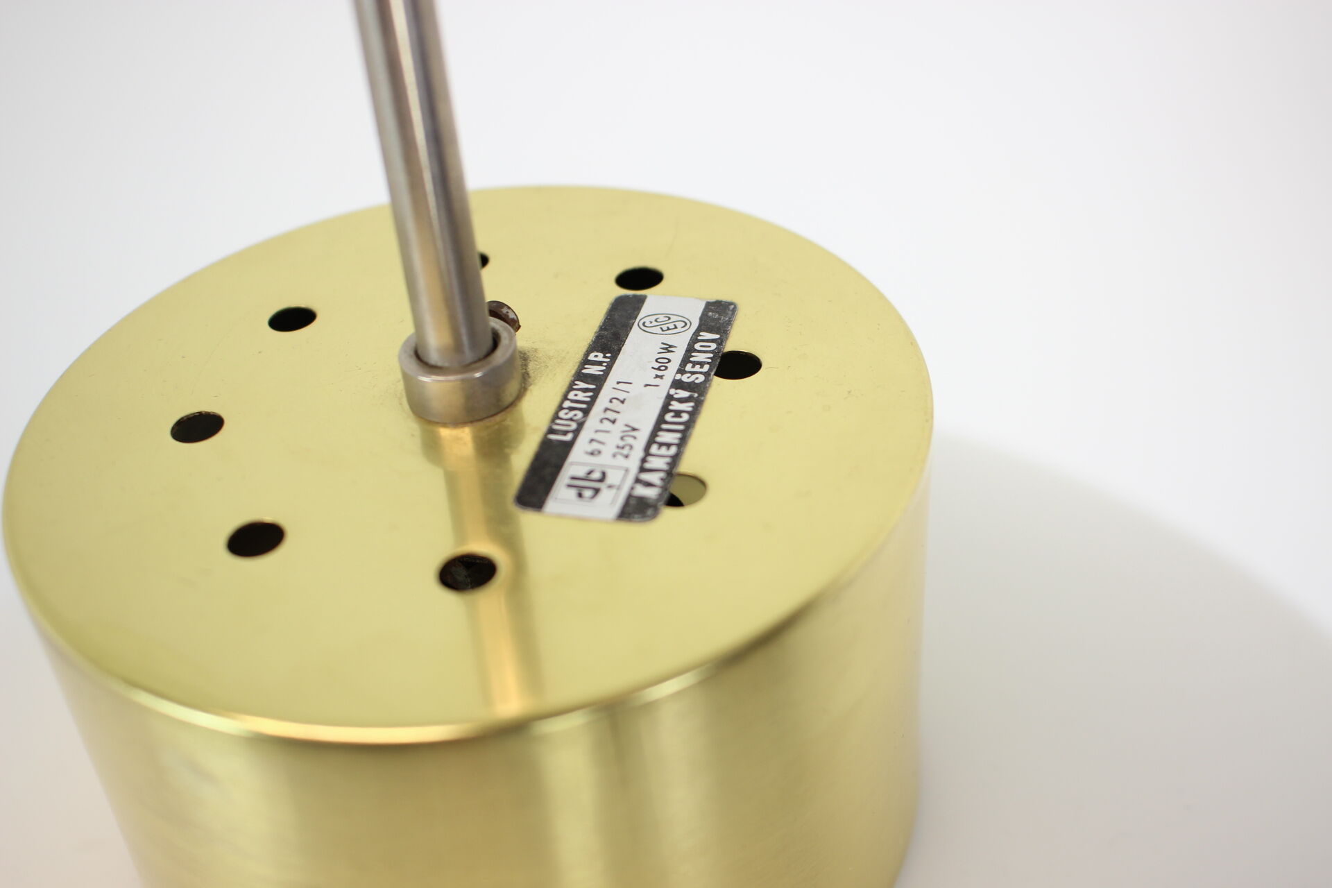 Mid-century glass chandelier/kamenicky senov, 1970's