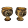 Two beautiful ceramic candle holders by Jette Hellerøe Denmark 1970-80s.