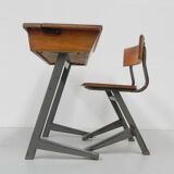 Desk and chair, industrial