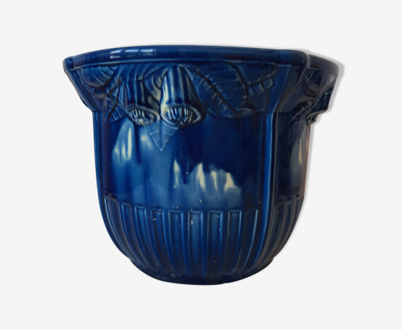 Barbotine pot cache by gustave de bryun art nouveau era | Selency