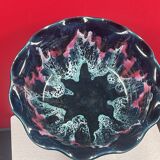 Large shower stand bowl with wave-shaped edges Vallauris 1970