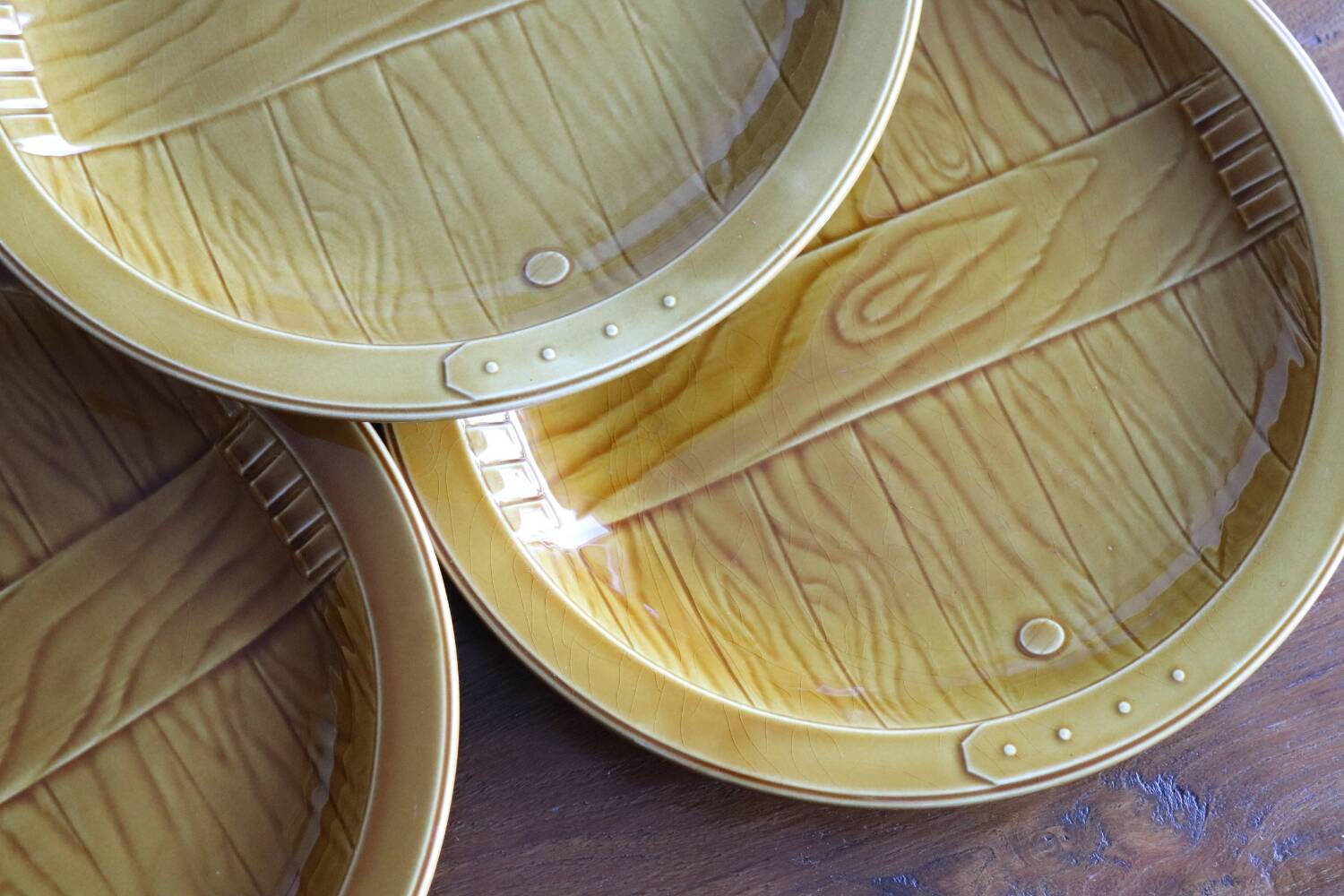 8 vintage gien flat plates