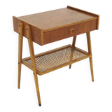 Scandinavian teak and oak bedside table, Sweden, 1960