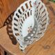 open porcelain basket fruit cup floral pattern
