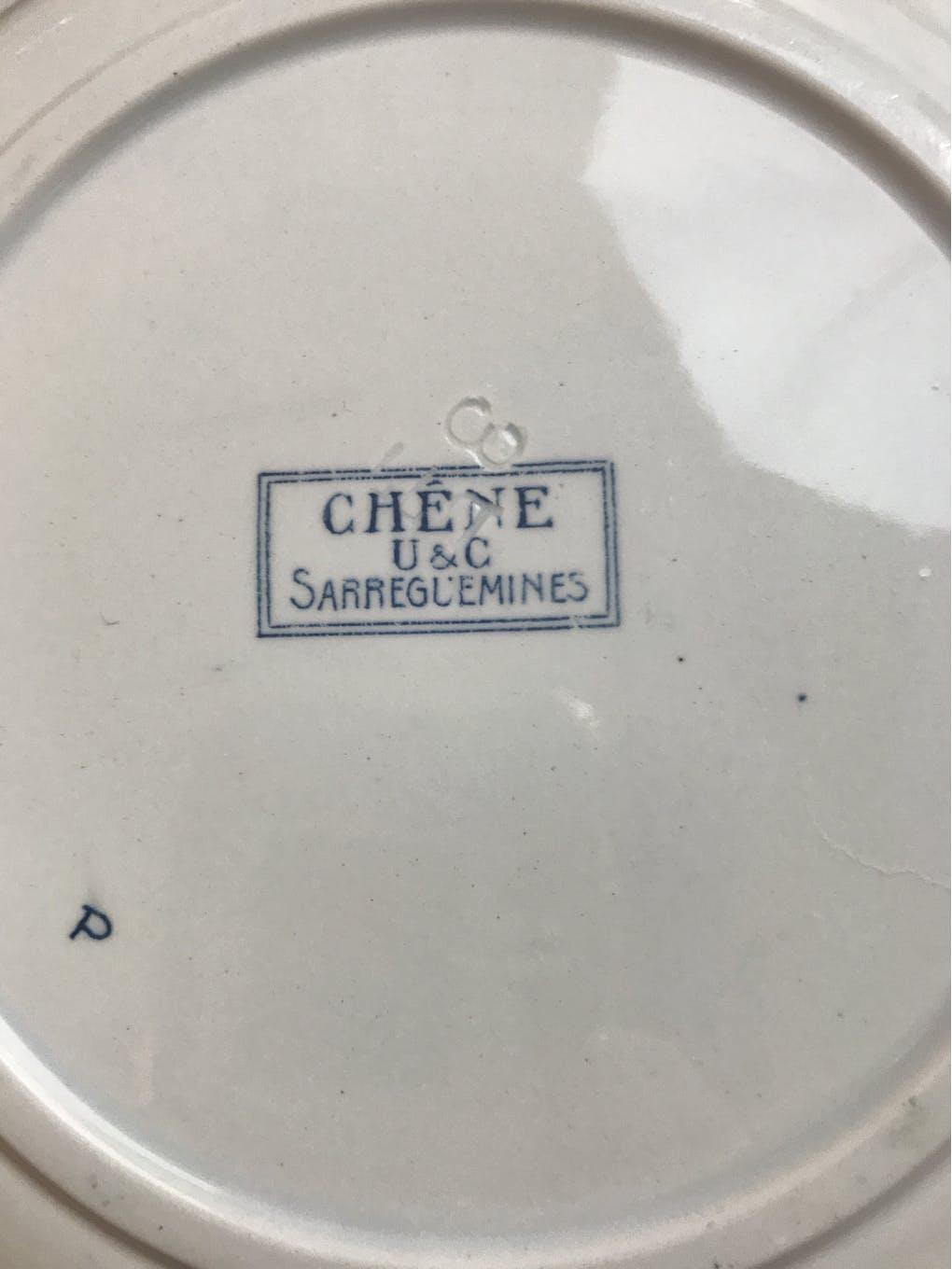 5 hollow plates Terre de Fer Sarreguemines early 20th century