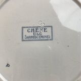 5 hollow plates Terre de Fer Sarreguemines early 20th century