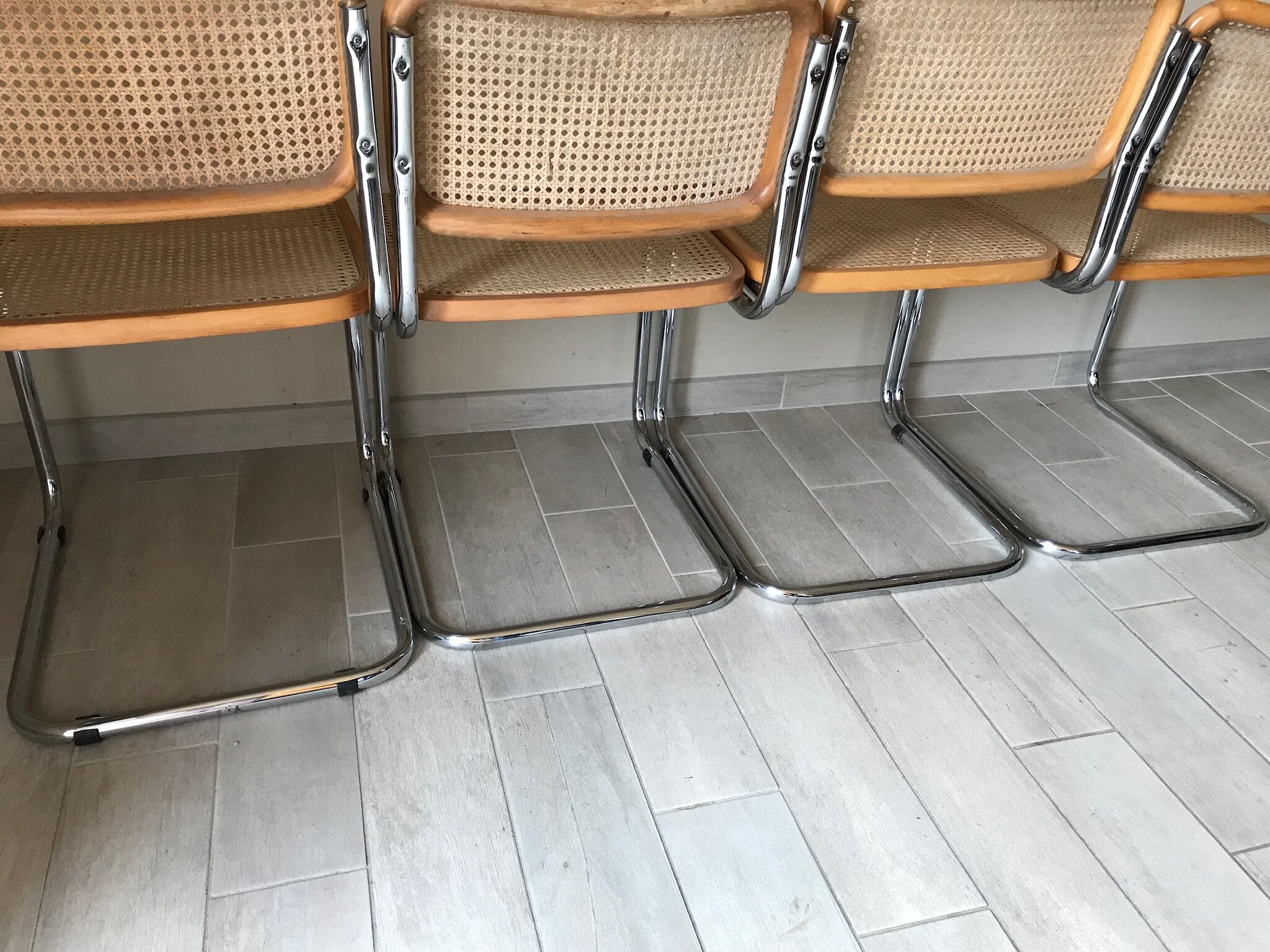 4 chairs Cesca b32 by Marcel Breuer