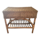 Banc en rotin des années 70