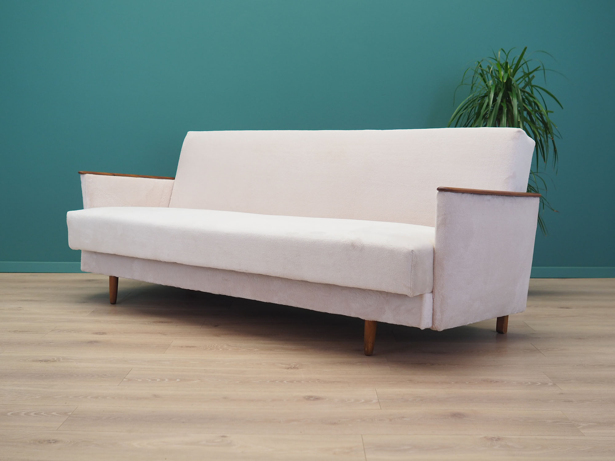 Ecru folding sofa, Danish design, 1960s, production: Denmark