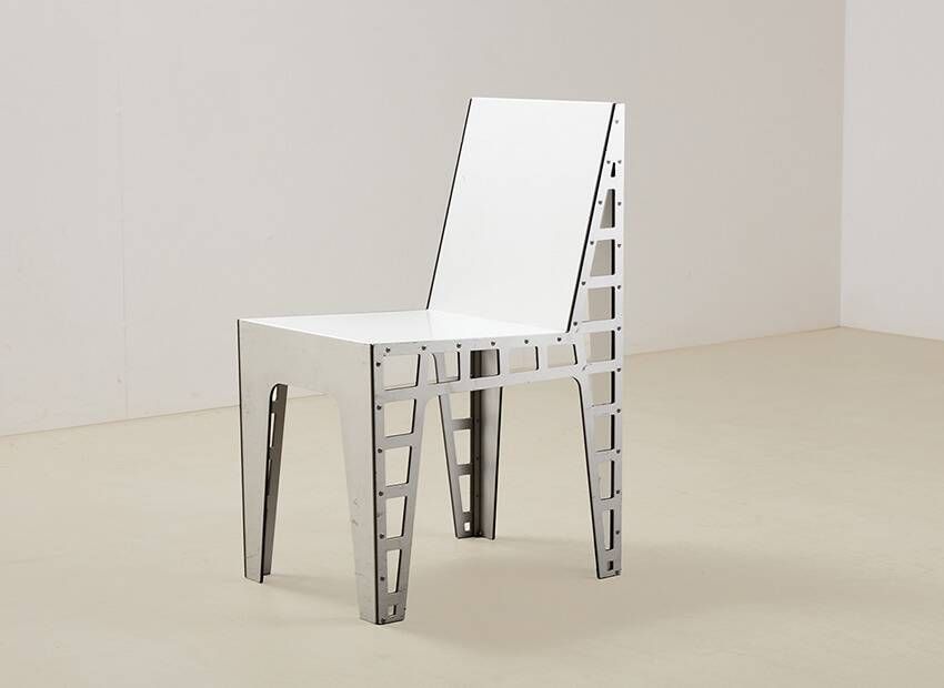 Very rare Set of 6 Alu Chairs by Richard Hutten for Hidden Netherlands 2000
