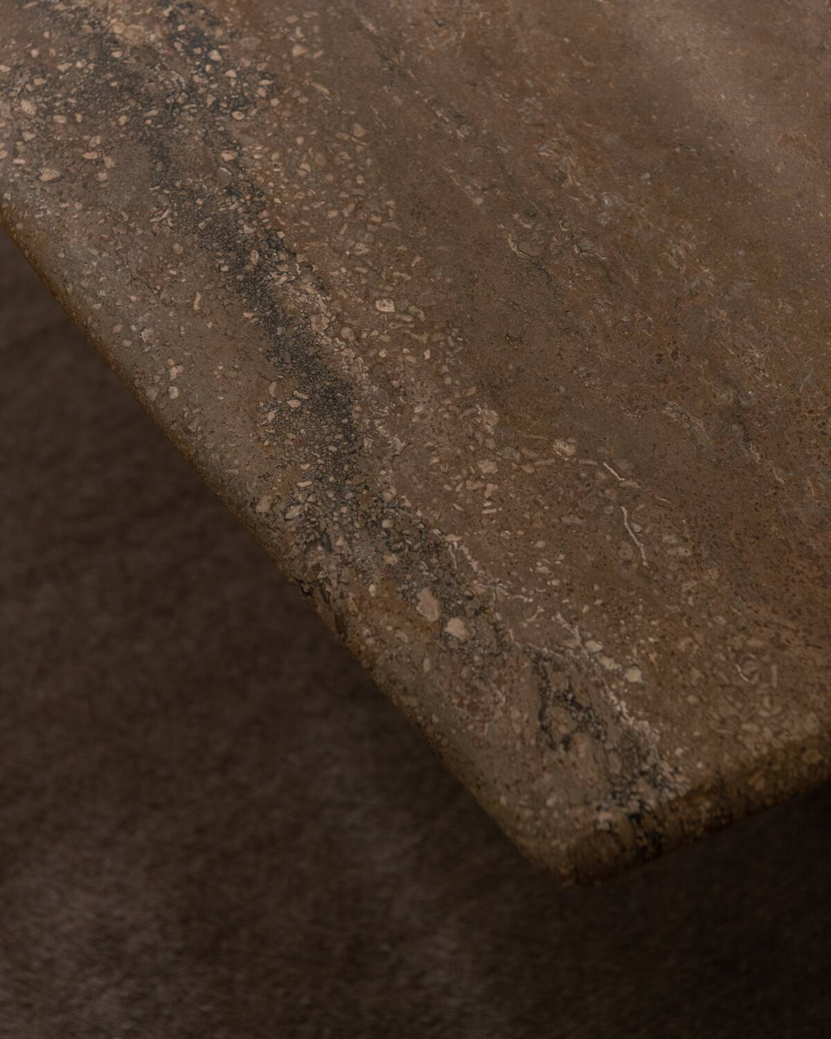 Vintage travertine coffee table · Italian style, 1970s