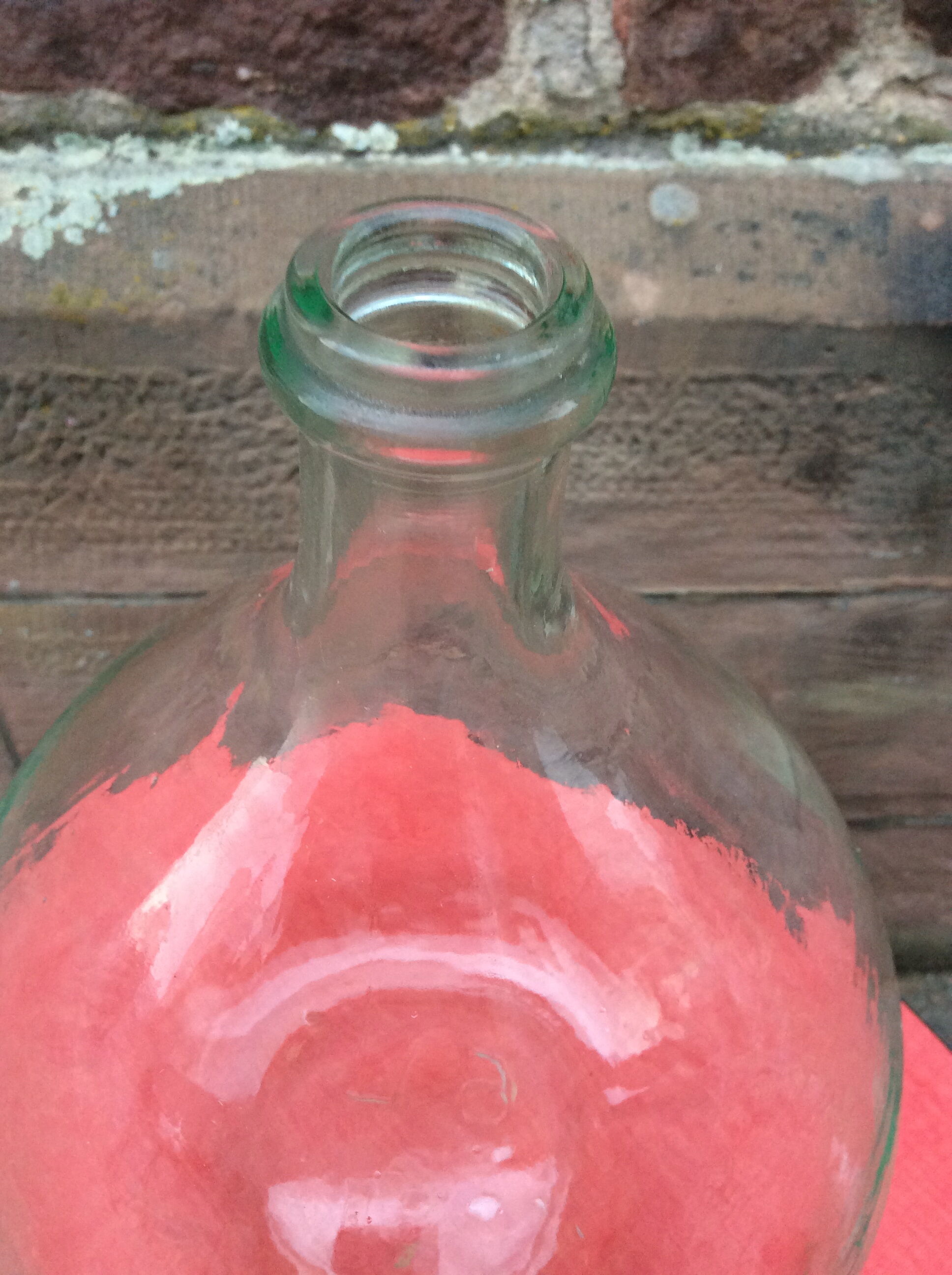 Dame jeanne en verre transparent contenance 5 litres