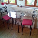 High table and two chairs