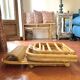 Paire de fauteuils pliables  en rotin