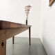 Oak dining table with tapered legs, 1970s.