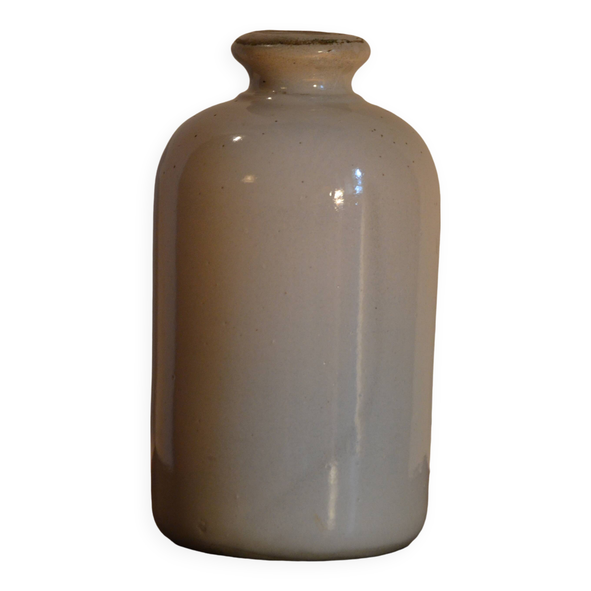 Off-white ceramic soliflore bottle