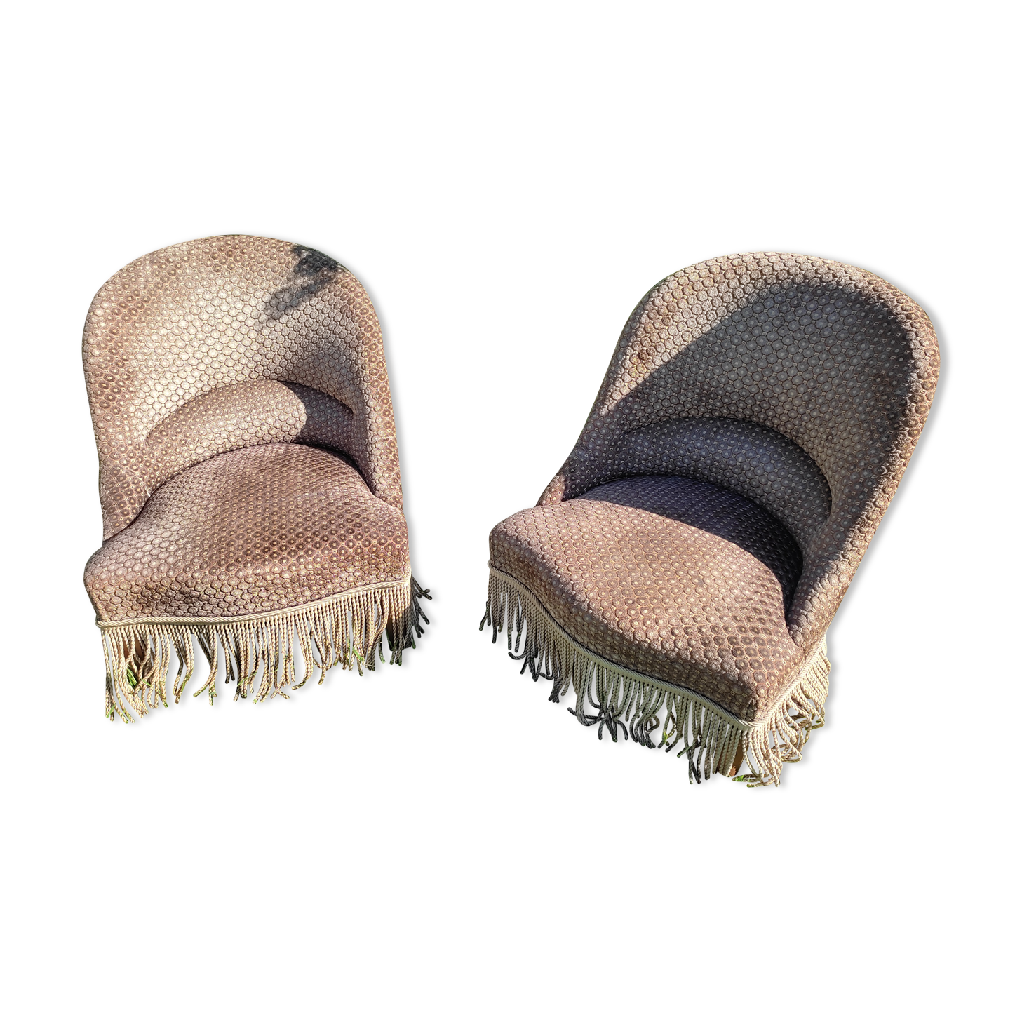 Paire de fauteuils crapaud