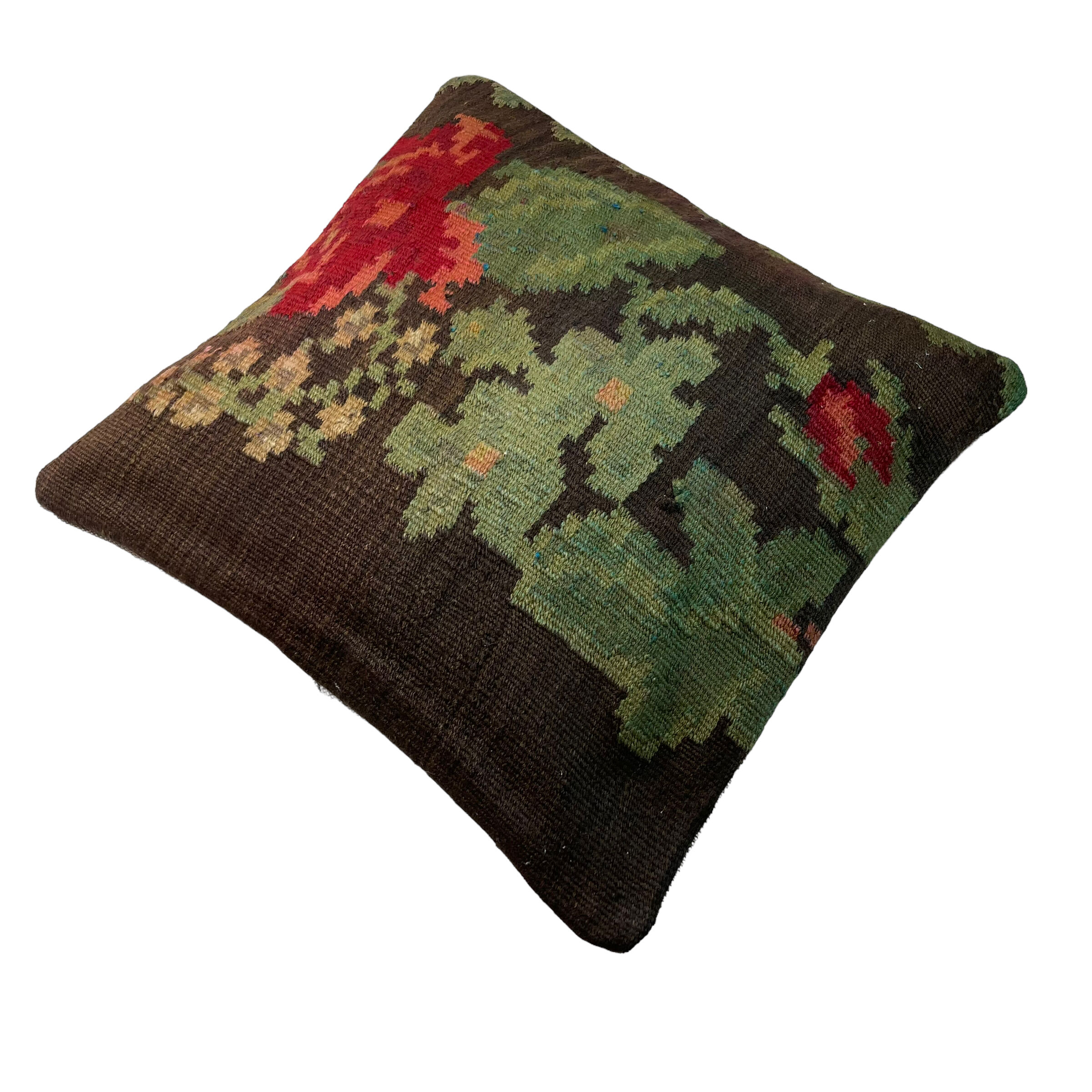 Vintage turkish kilim cushion cover 40x40cm