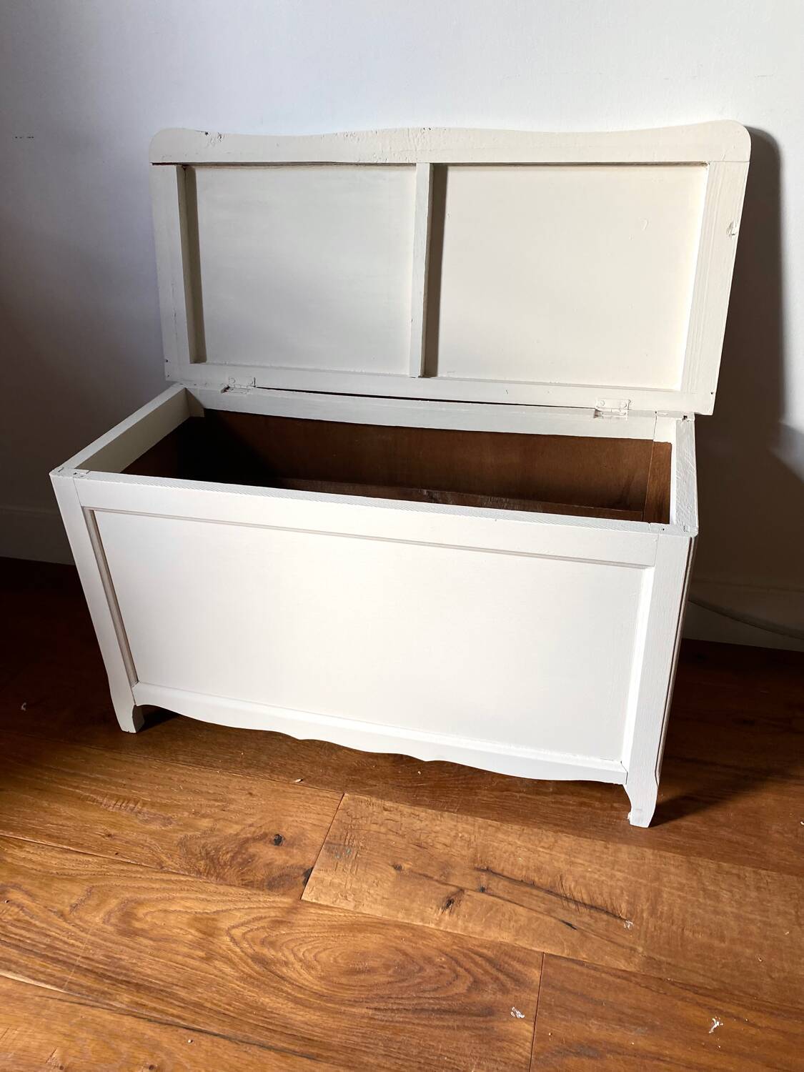 Old wooden toy box repainted