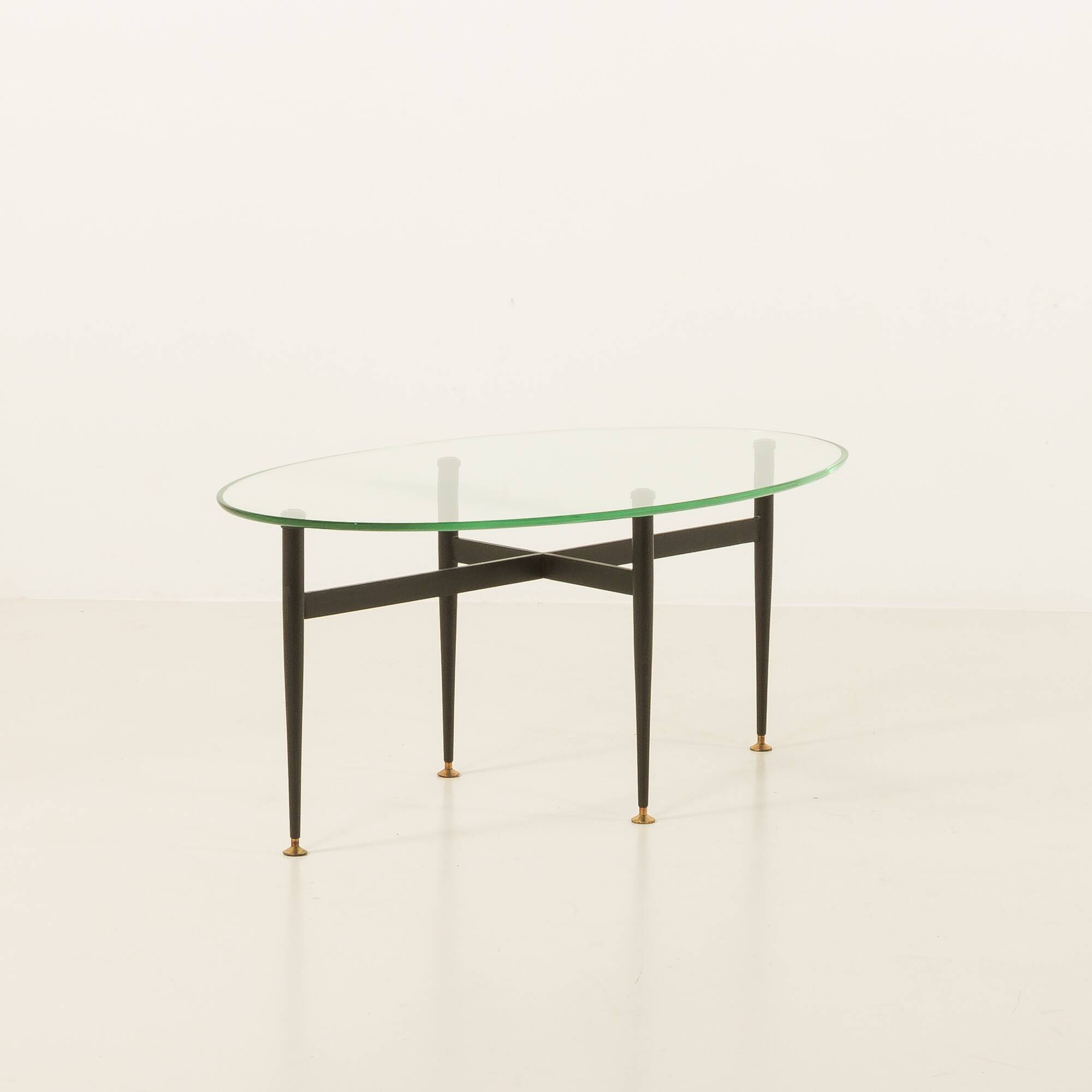 Italian mid century  glass coffee table 1950s