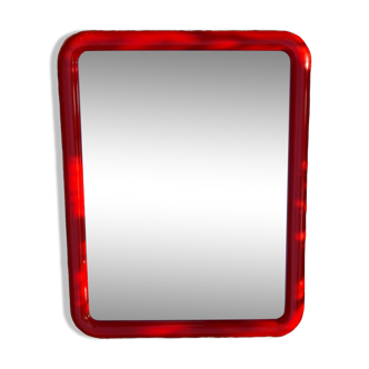 Miroir rectangulaire rouge vintage 35x45,5cm