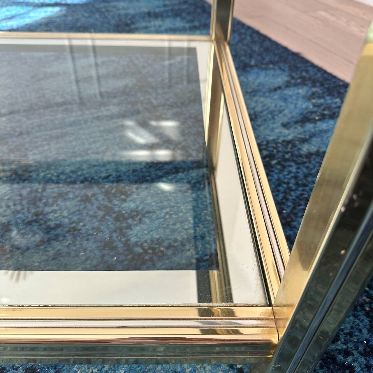 Vintage gold and silver coffee table