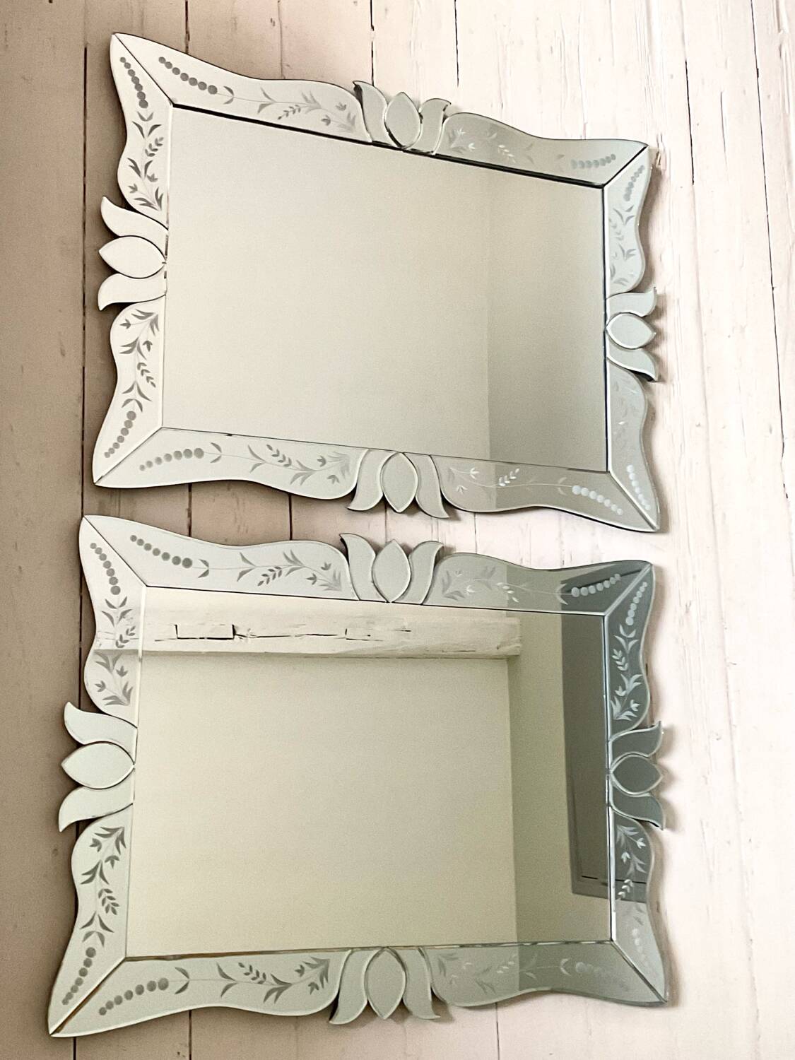 Pair of Venetian style mirrors