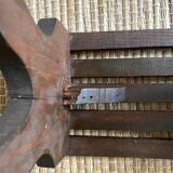 Wooden stool plant holder