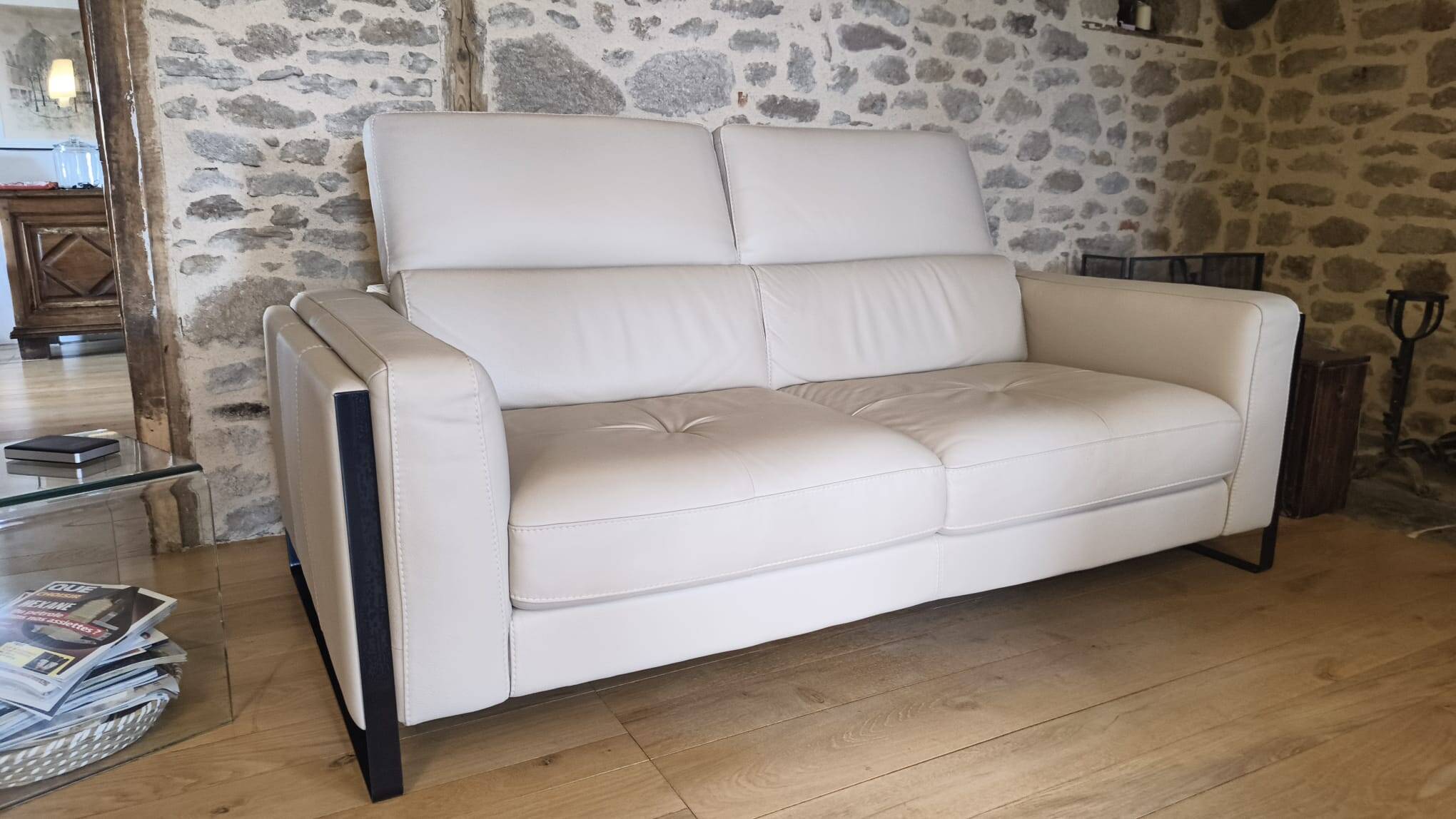 Leather sofa - Maison XXL